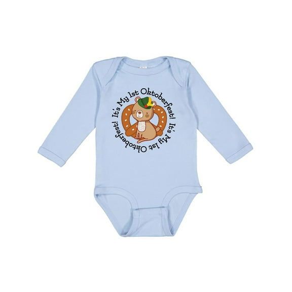 Inktastic My 1st Oktoberfest Baby Bear Boys or Girls Long Sleeve Baby Bodysuit