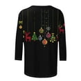 thumbnail image 6 of LSLJS T-Shirts for Women Plus Size 3/4 Sleeve Crew Neck Tops Casual Christmas Tree Deer Print Graphic Tee for Christmas Holiday, Gifts for Women, S-5XL, 6 of 6