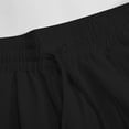 thumbnail image 5 of Arlun Summer Beach Linen Pants Women Lightweight Breathable Solid Color Leisure Trousers with Leg Split Tie Design Ladies Loose Comfort Front Pleated Holiday Bottoms Black XXL, 5 of 7