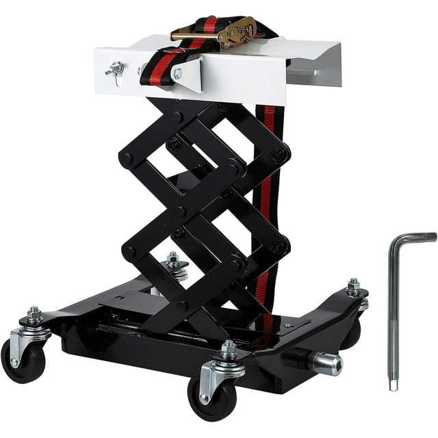 Cric de Transmission Profil Bas Capacité de 450 Lbs, Levage Élevé Réglable de 7 Pouces à 23 Pouces, Cric de Levage Robuste pour Réparation Auto Sans Effort et Remplacement de Transmission, Noir