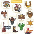 thumbnail image 2 of 12pcs Western Sew/Iron On Patches Cowboy Theme Vintage Country Music Guitar Horseshoe Boot Embroidery Repair Decoration Accessories for DIY Trucker Hats T-Shirts Jeans Backpacks Crafts, 2 of 7