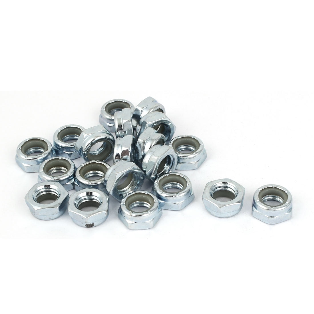 20Pcs M8 X 1.25MM 304 Stainless Steel Nylon Lock Nuts Inserted Hex Self Clinchin 