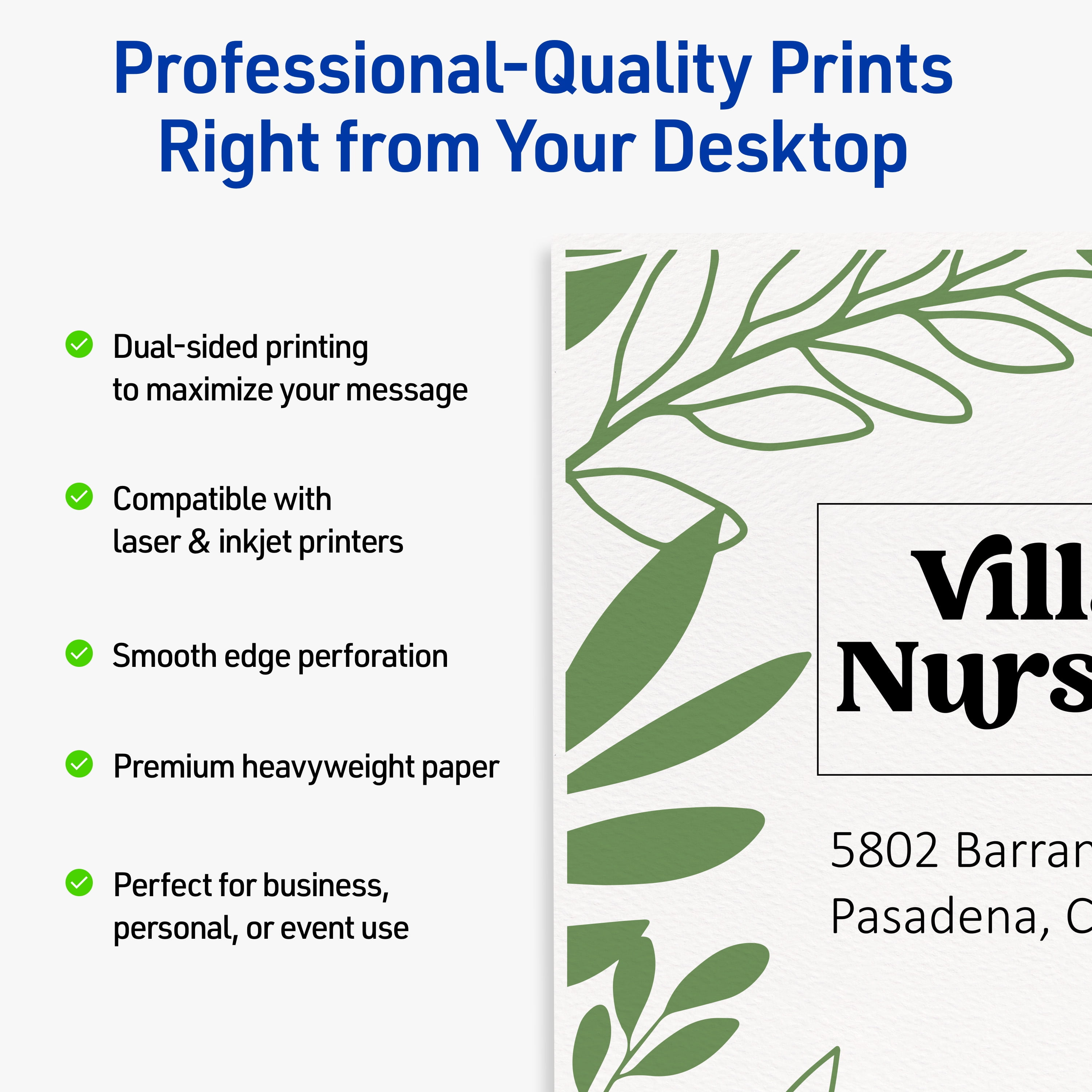 Avery Rectangle Cardstock Sheets, 8.5" x 11", Matte, 50 Total