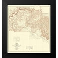 thumbnail image 2 of USGS 12x13 Black Modern Framed Museum Art Print Titled - Grand Canyon West Half Arizona - USGS 1927, 2 of 5
