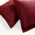 thumbnail image 6 of Superior Cotton Flannel Solid Duvet Cover Set, Full/Queen, Burgundy, 6 of 10