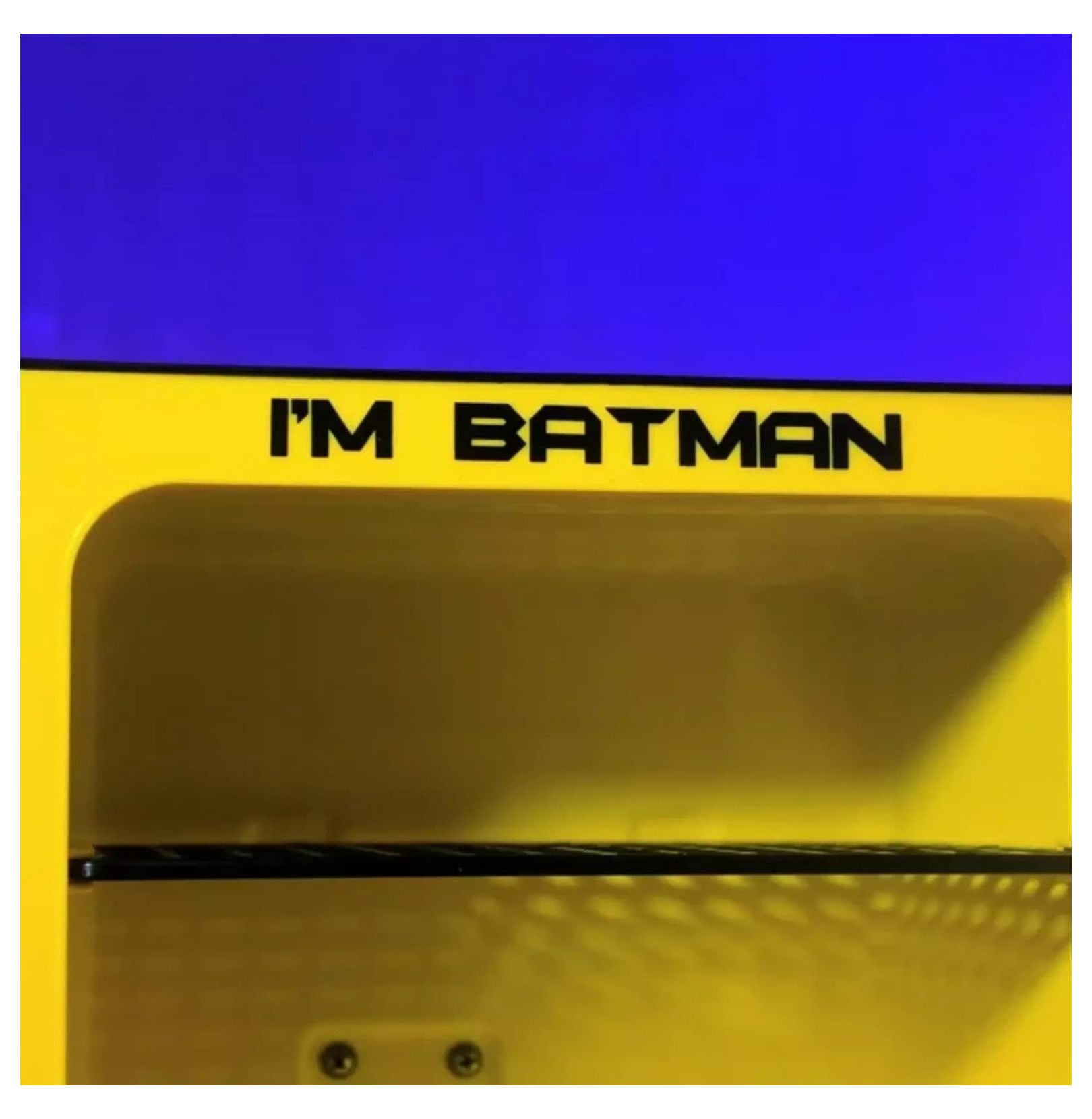 Batman Thermoelectric Cooler - 6.7L Mini Fridge Holds 9 Cans - Portable Electric Cooler for Home, Office, Dorm - Black & Yellow