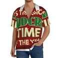 thumbnail image 3 of Sigee It's The Most Wonderful Time Of The Year Print Men's Shirts Casual Button Down Short Sleeve Summer Beach Shirt Hawaiian Vacation Shirts Tee Shirt-Large, 3 of 7