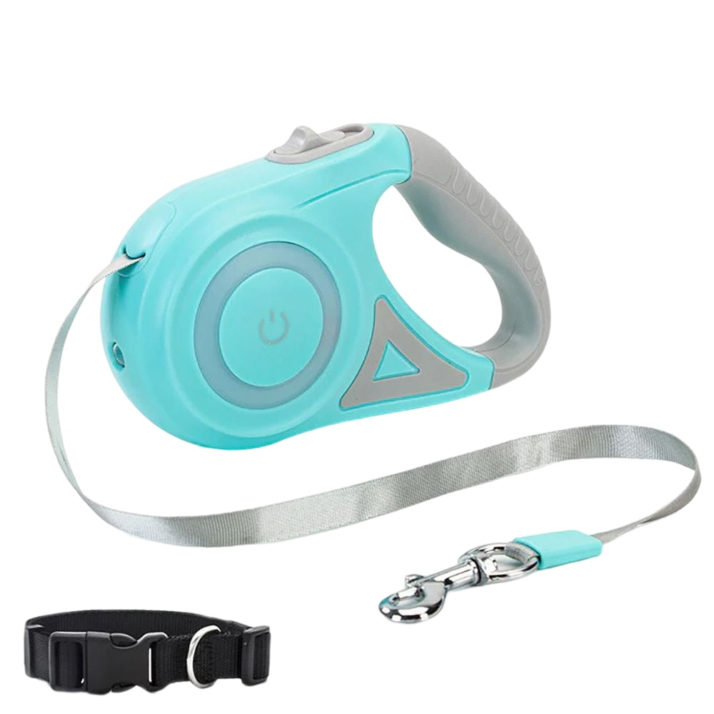 LABUBU Dog Leash,Reflective Walking Dog Leash with Flashlight