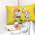 thumbnail image 6 of Cute Cuphead Pillowcase Cushion Pillow Covers With Hidden Zipper Pillow Case Decor For Bed Dorm Sofa Couch Car 20"x30", 6 of 8
