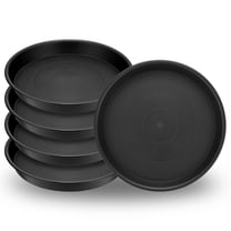 Uxcell 5-Pack Plastic Plant Saucers, 8 Inch ID Plant Pot Water Trays for Indoor/Outdoor, Flowerpot Drip Tray [9 Inch OD, Black]