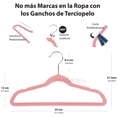 thumbnail image 2 of MAGMALIFE 50 Ganchos de Terciopelo para Ropa Infantil, Gancho Plateado Giratorio de 360 Grados, Adecuado para Todo Tipo de Ropa, Antideslizante, 35 cm de Largo (Rosa Claro), 2 of 8