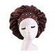 thumbnail image 2 of Gorro de satén para dormir, de ala ancha, para cabello rizado, protección nocturna para rizos, color marrón, talla única., 2 of 4