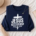thumbnail image 4 of Jollimate Jesus Changed My Life Sweatshirt, Women's Jesus Crew, Religious Gift For Her, Faith Gift, 4 of 6