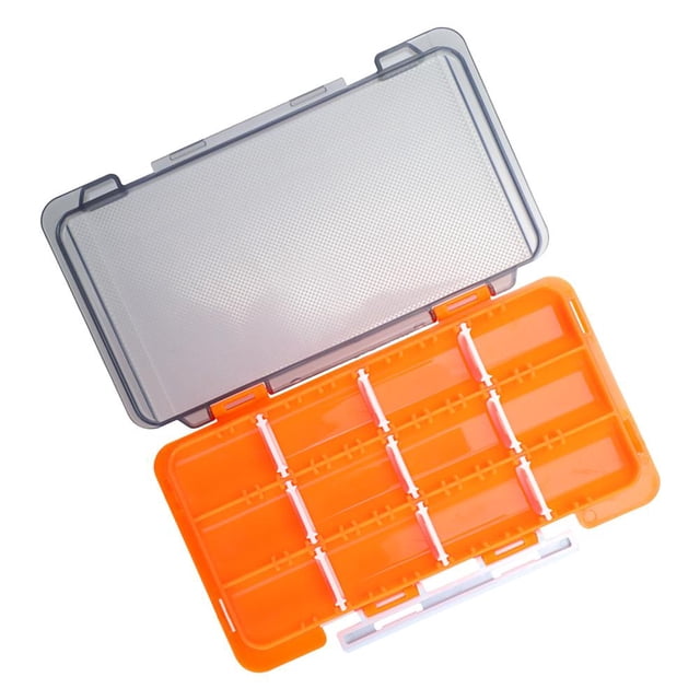 Caja de pesca portátil impermeable cebo señuelo cajas de anzuelos herramienta de pesca (naranja)