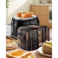 thumbnail image 5 of Fsddascl Farmhouse Wooden Toaster Cover 4 Slice, Large Kitchen Appliance Covers, Brown Modernism Retro Toaster Oven Cover with Loop, Bread Machine Cover Polyester Dust Cover Protection, 5 of 5