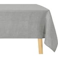thumbnail image 1 of TRAHOO-Faux Linen Rectangle Tablecloth - Wrinkle and Stain Resistant Washable Table Cloth for Kitchen Dining Room Holiday Table Cover for Party Dinner Outdoor Picnic, Light Grey, 70 x 140 Inch, 1 of 4