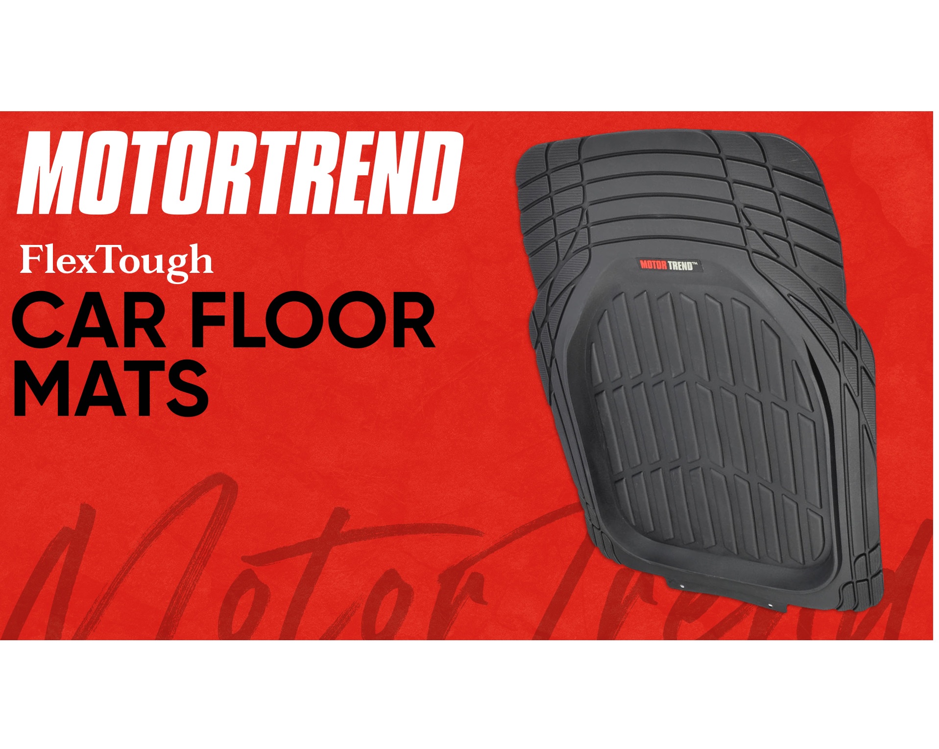 Motor Trend Heavy Duty Floor Mats 4pc Universal Color Black