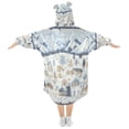 thumbnail image 2 of FORMRS Wearable Blanket Hoodie with Sleeves for Kids Cozy Flannel Sweatshirt, Light Blue Mountain, 2 of 7