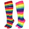 thumbnail image 1 of Rainbow Stripe Pattern Socks from the Sock Panda (Knee High), 1 of 8