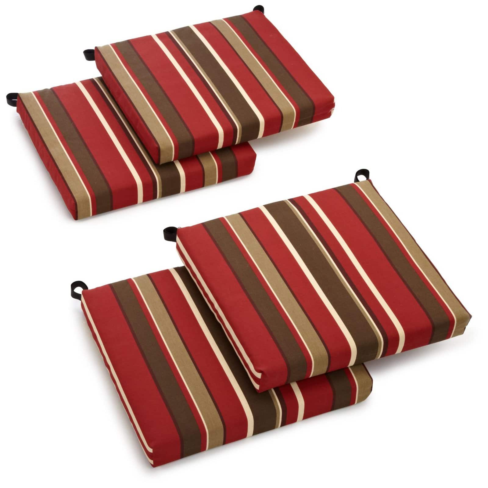 Blazing Needles 20-inch by 19-inch Spun Polyester Chair Cushion (Set of Four) - image 2 of 2