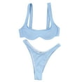 thumbnail image 6 of Sngxgn Swimsuits Tummy Control Bathing Suits for Women Swimwear(Light Blue,L), 6 of 6