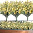 thumbnail image 1 of 8 paquetes de flores artificiales, narcisos falsos, flores resistentes a los rayos ultravioleta, sin decoloración, vegetación artificial, loto de plástico falso para bodas, jardín, 1 of 3