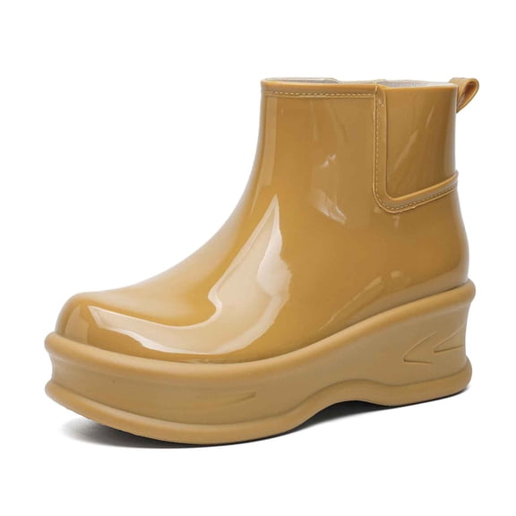 Rain Boots Women,Durable Rain Shoes Thick Sole Footwear Rainy Days Outdoor Activities Comfortable Design,Womens Rain Boots,Brown,7.5