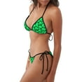 thumbnail image 2 of Fotbe Green Broccoli Traje de Baño para Mujer de Dos Piezas – Bikini Sexy de Tirantes Tipo Halter con Diseño Triangular, 2 of 6