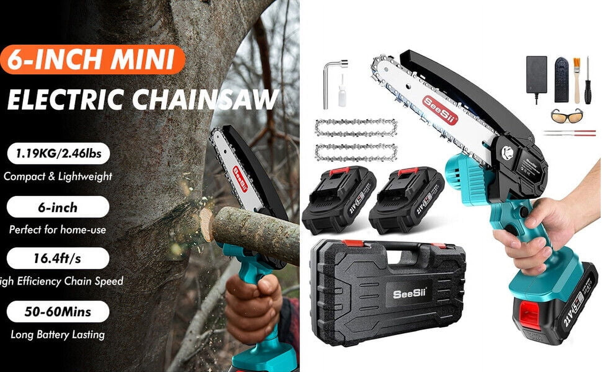 Deihong 21v Max 6'' Mini Cordless Chainsaw New In Box - Walmart.com