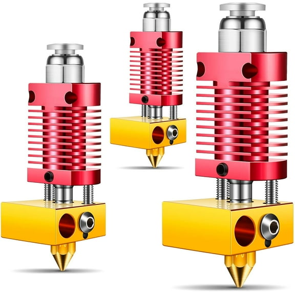 3 Pcs Metal Hotend 3D Printer Kit Nozzles Metal Hotend Kit 3D Assembled Extruder Compatible with CR-10 / CR10 / CR10S / Ender 2 / 3 /5 Printers