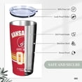thumbnail image 5 of Custom Kansas City Tumbler, Personalized Name and Number Tumbler Cup, Customized Stainless Steel Travel Coffee Mug Keeps Drinks Cold and hot Gifts for Men Women Fans, 5 of 6