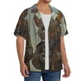 thumbnail image 4 of Fotbe Steampunk Space Mice Warriors print Short Sleeve Button Down Shirts for Men Casual Summer Beach Wrinkle Free Shirt-4X-Large, 4 of 7