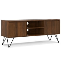 Simpli Home Hunter 60 inch Wide Industrial TV Media Stand in WALNUT WOOD For TVs up to 65 inches