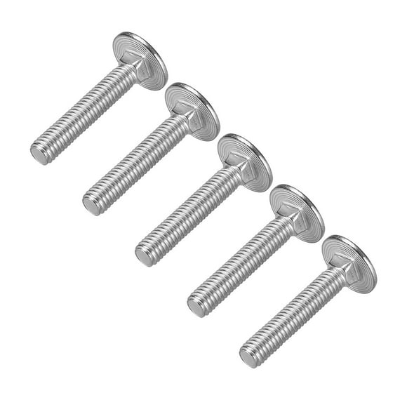 Unique Bargains Carriage Bolts, Neck Carriage Bolt, Round Head, Square Neck, Stainless Steel M6x35mm 5 pcs