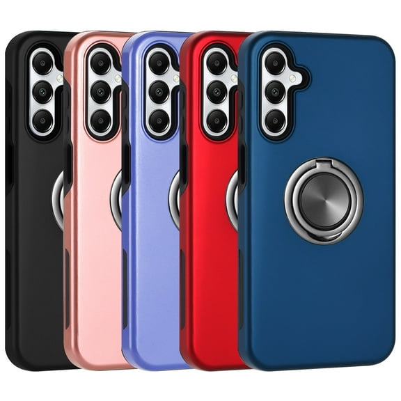 Samsung Galaxy A15 5G Phone Case, Slim Dual Layer Shock Resistant Ring Magnetic for Samsung Galaxy A15 5G Phone Case Black