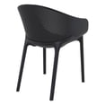 thumbnail image 2 of Luxury Commercial Living 32" Black Solid Outdoor Polypropylene Dining Chair, 2 of 9