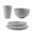 4Pcs Grey, variant on Wheat Straw Cutlery Set 4Pcs/Set Bowl Cup Dish Set Portable Tableware Set Dinnerware Kits for Picnic Camping