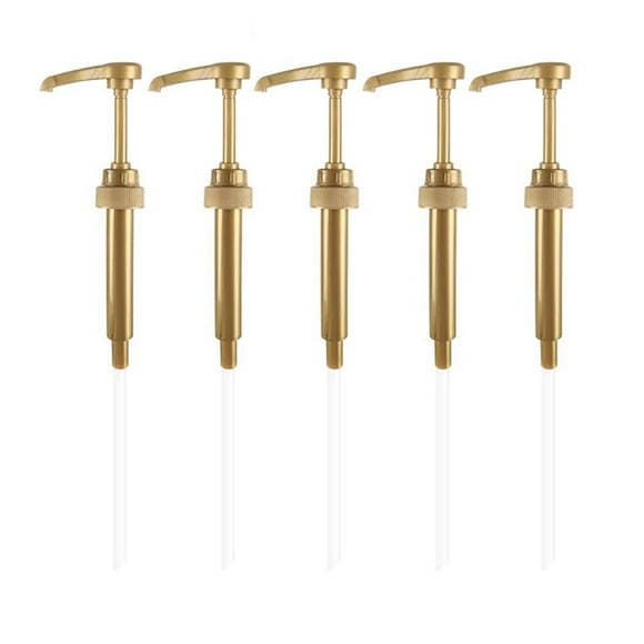 5 Pcs Coffee Milk Tea Dispenser Syrup Pump Black Liquid Dispenser for Torani Syrup 8Ml Juice Bottle Dispenser Pump