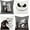 Black, Orange, Purple, Red, Green, variant on 4Pcs Halloween Jack and Sally Christmas Pillow Covers 18x18 Inch Horror Cartoon Skull Throw Pillow Case Decorations Linen Decorative Square Cushion Covers for Home Sofa Couch Bed