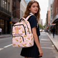 thumbnail image 3 of Yspwyqan Big Kids Backpack, 17 Inch School Backpack for Girls, Lightweight Angel Capybara Strawberry Casual Daypack for Elementary Travel Back to School, 3 of 7