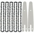 thumbnail image 2 of Chainsaw Chain Carbide 6 Inch Mini Chain Saw Chain Wear Resistant Heavy Duty Chainsaw Chain Guide Bar Carpenter Woodworking Tool for Wood Branch Cutting, 2 of 11
