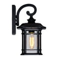 thumbnail image 2 of CWI Lighting Lanterne Murale Noire 1 Lumière Extérieure, 2 of 5
