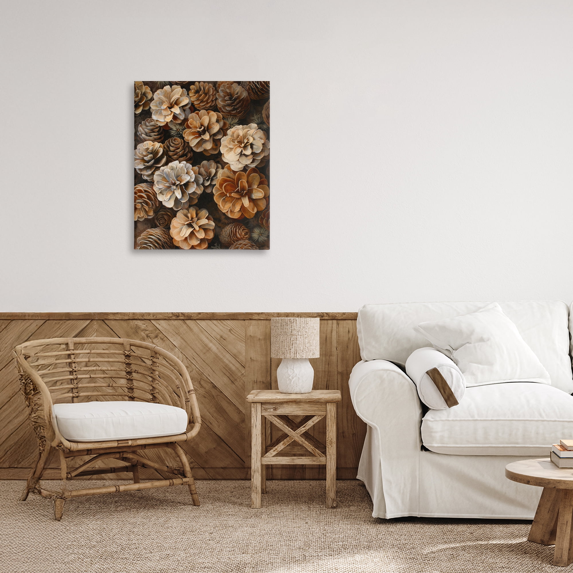 Stupell Industries Pinecone Arrangement Rustic Botanicals Canvas Wall Art, design by Creative Studio
