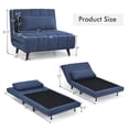 thumbnail image 4 of Costway Canapé-Lit Convertible 3 Positions Chaise Pliante avec Coussin Bleu, 4 of 10
