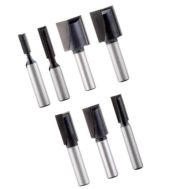Broca de grabado de piso de limpieza de 7 Uds 8mm Cola brocas de enrutador CNC