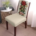 thumbnail image 3 of Chair Covers for Dining Room Set of 4,Winter Christmas Holly Leaf Stretch Seat Protector Removable Washable Chairs Slipcovers for Kitchen Banquet Wedding Hotel,Red Black Plaid, 3 of 6