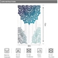 thumbnail image 5 of Stall Boho Paisley Shower Curtain 36Wx72H Inch Floral India Bohemian Mandala Blue White Flower Bathroom Decor Fabric for Bathtub 7 Pack Plastic Shower Hooks WW-KTHA, 5 of 6