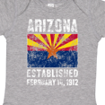 thumbnail image 4 of Inktastic Established February 14, 1912 Arizona Flag Boys or Girls Baby Bodysuit, 4 of 5