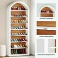 thumbnail image 4 of Tribesigns 8-Tier Tall Shoe Cabinet, White Wooden Shoe Organizer Rack for Closet Entryway, 4 of 7