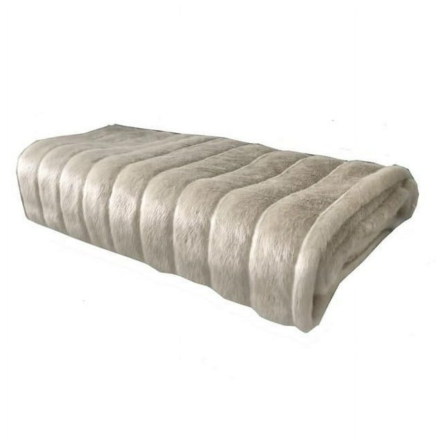 Plutus PBSF1420-6090-TC 60 x 90 in. Fancy Mink Faux Fur Ivory Luxury Throw - Ivory & Off White